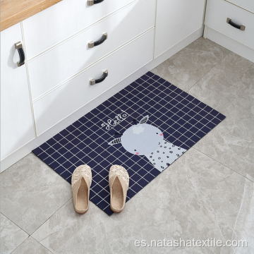 Alfombrillas de cocina con estampado de dibujos animados, alfombrillas absorbentes antideslizantes